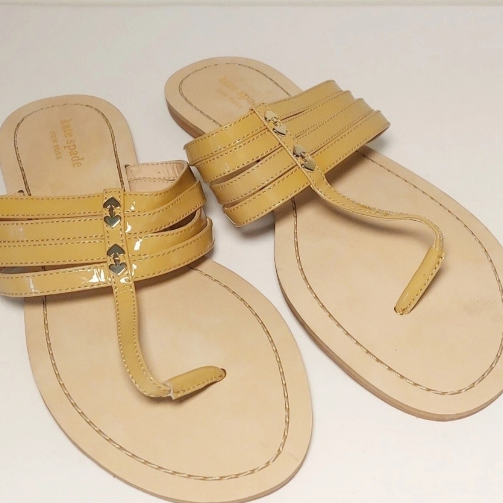 NEW Kate Spade New York Carol Leather Thong Sandal Size 10 - Picture 4 of 9